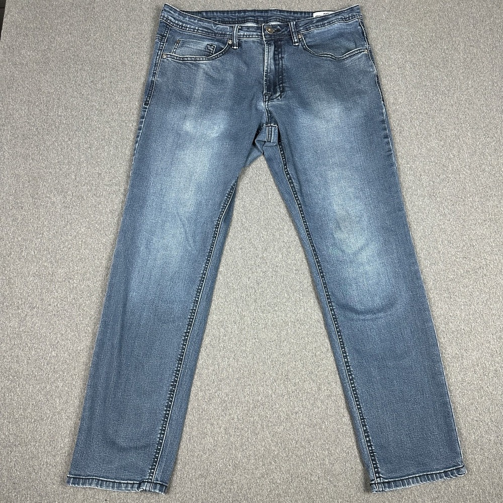 Buffalo David Bitton Axel Slim Stretch Jeans Mens 34x30 Blue Medium Wash Denim